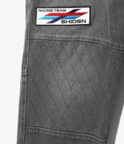 Motor Cylce Suit - Black - 13.5oz Denim, Vintage