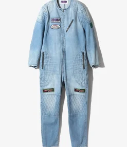 Motor Cylce Suit - Blue - 13.5oz Denim, Vintage