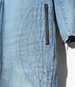 Motor Cylce Suit - Blue - 13.5oz Denim, Vintage