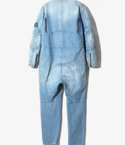 Motor Cylce Suit - Blue - 13.5oz Denim, Vintage