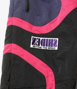 Multi Color String Easy Pant - Black/Purple/Pink - Nylon Sateen