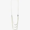 Multi Long Necklace - Natural - Artificial White Pearl