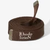 Narrow Canvas Ribbon Belt - Brown