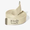 Narrow Canvas Ribbon Belt - Beige