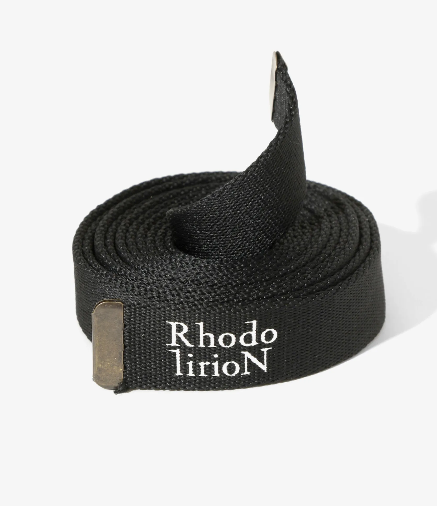 Narrow Canvas Ribbon Belt - Black