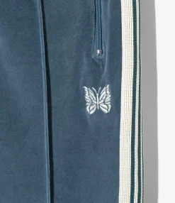 Narrow Track Pant - Marine Blue - C/Pe Velour