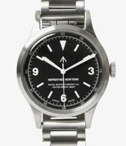 Naval Military No. 06 NNY Special - Black - "W10" Type Automatic 3 Link Metal Strap