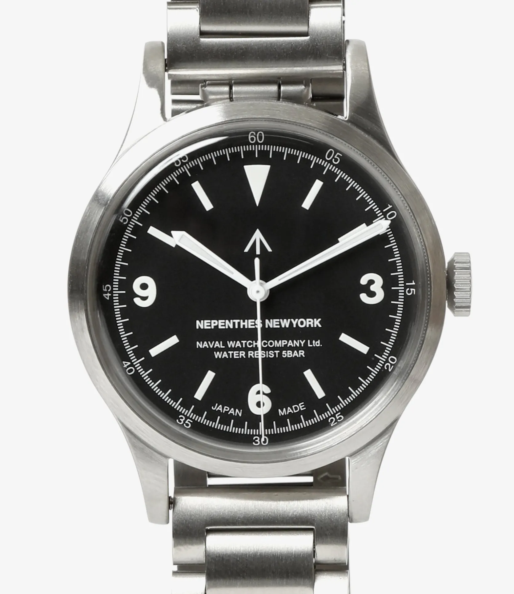 Naval Military No. 06 NNY Special - Black - "W10" Type Automatic 3 Link Metal Strap
