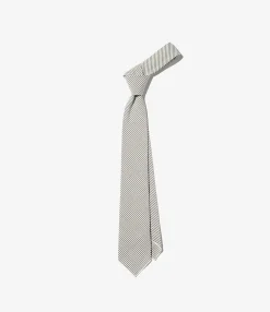 Neck Tie - Navy Cotton Seersucker