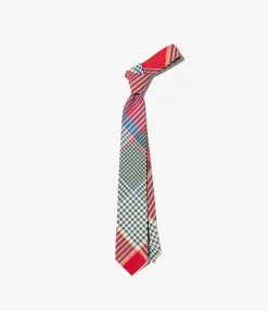 Neck Tie - Red/Green Big Madras Plaid