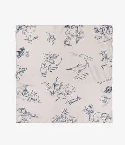 Neckerchief - Natural Silk Animal Print