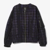 Needles Line Crew Jacket - Purple / Black- PE/R Argyle Jacquard