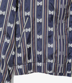 Needles Line Crew Jacket - Navy - Papillon Stripe Jacquard