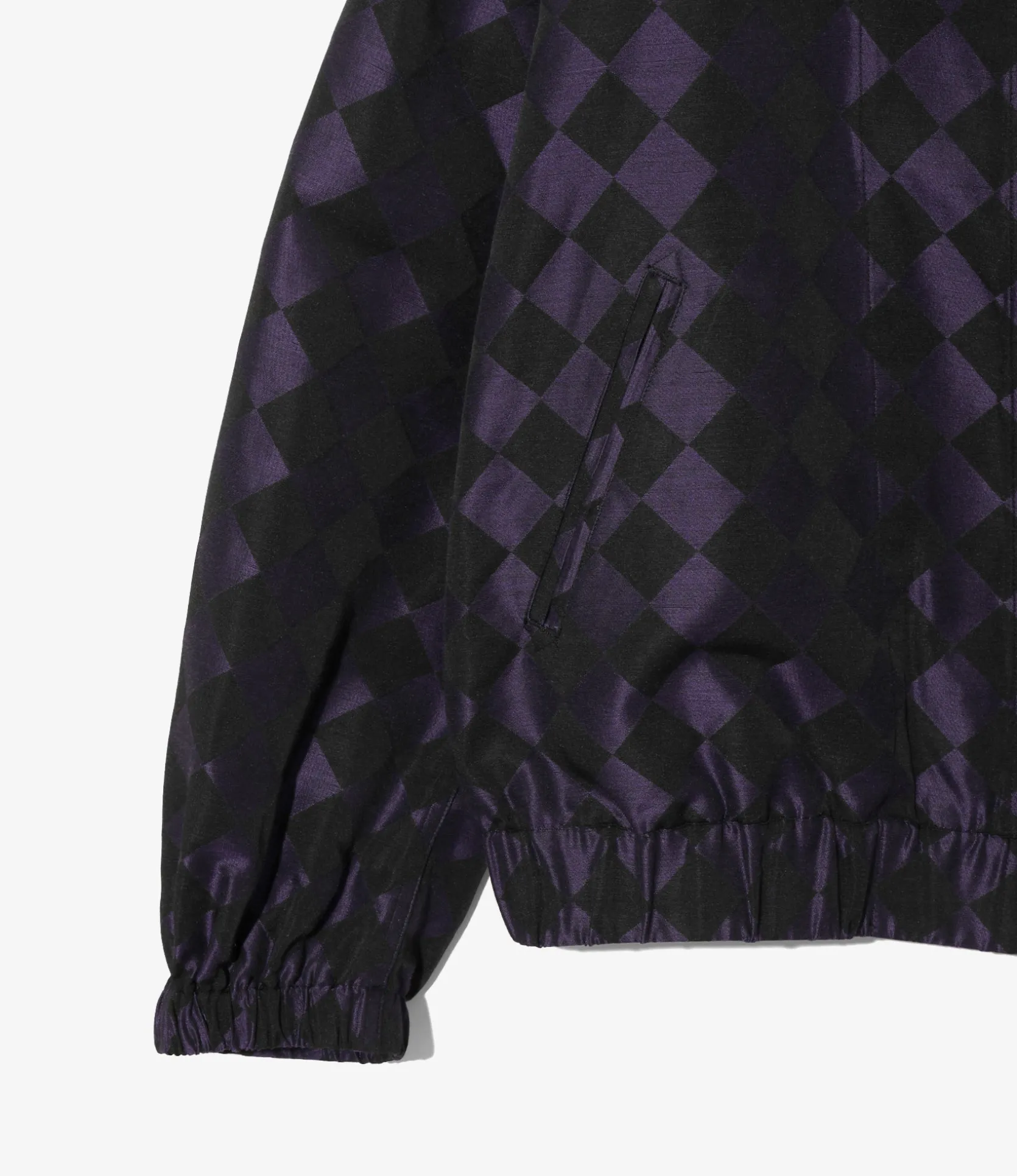 Needles Line Crew Jacket - Purple / Black- PE/R Argyle Jacquard