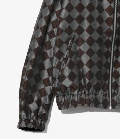 Needles Line Crew Jacket - Blue / Brown - PE/R Argyle Jacquard