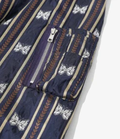 Needles Line Crew Jacket - Navy - Papillon Stripe Jacquard