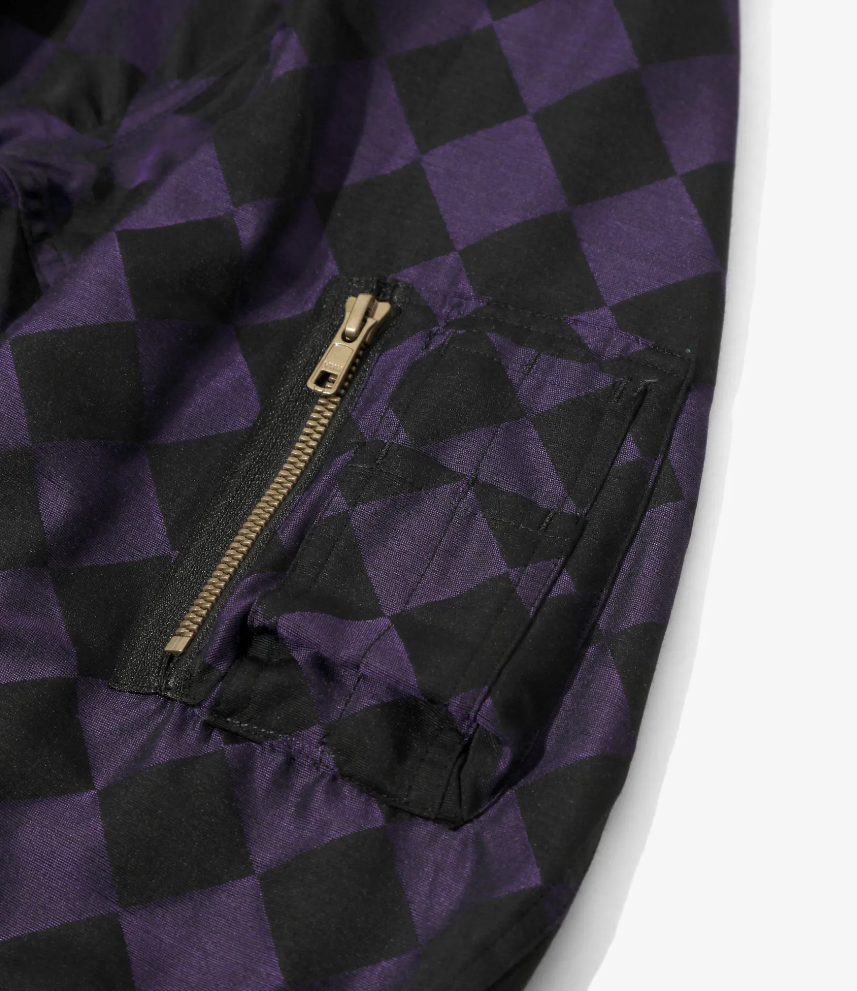 Needles Line Crew Jacket - Purple / Black- PE/R Argyle Jacquard