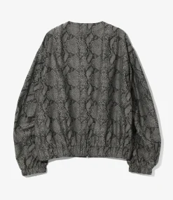 Needles Line Crew Jacket - Grey - PE/C Python Jacquard