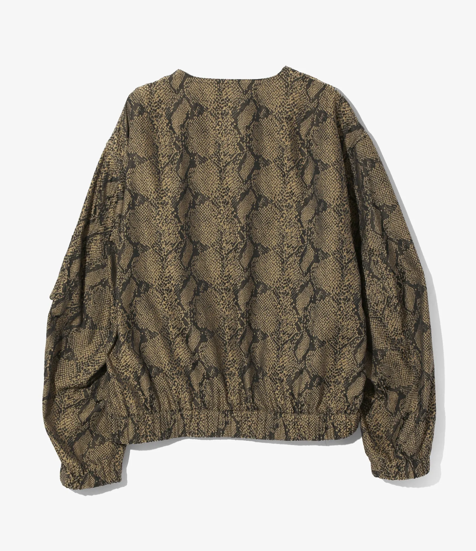 Needles Line Crew Jacket - Brown - PE/C Python Jacquard