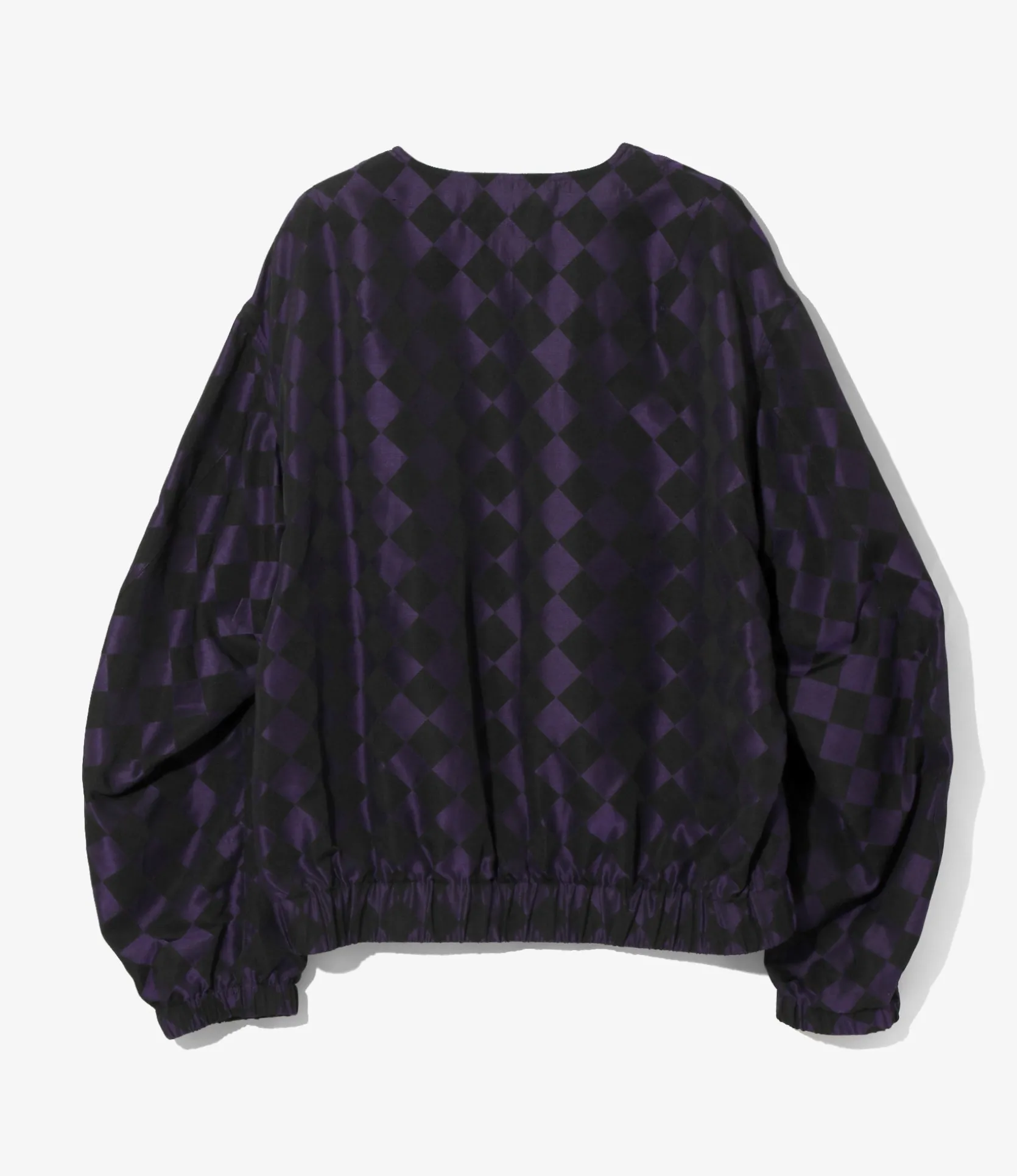 Needles Line Crew Jacket - Purple / Black- PE/R Argyle Jacquard