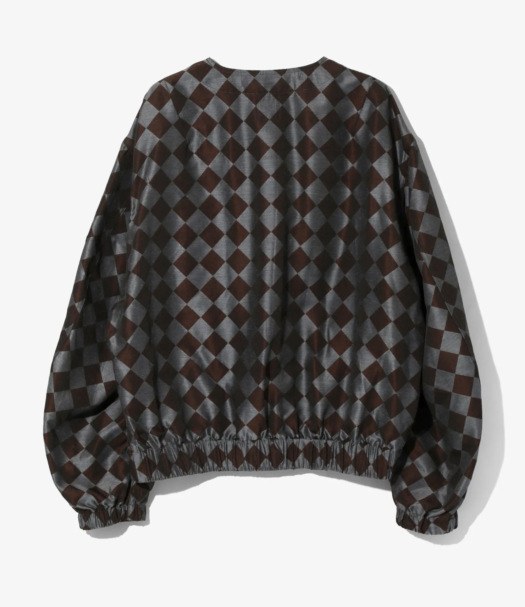 Needles Line Crew Jacket - Blue / Brown - PE/R Argyle Jacquard