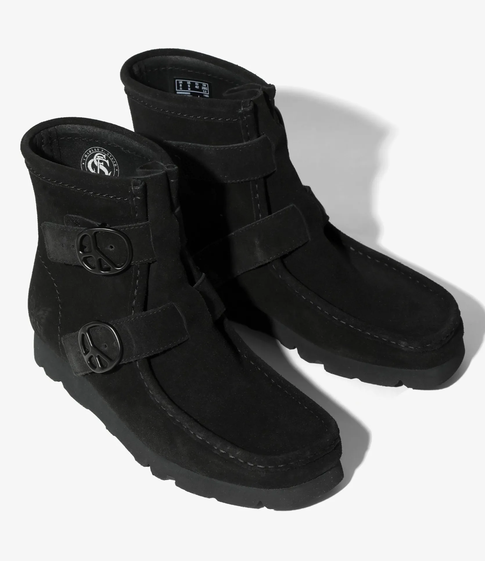 Needles x Clarks - Wallabee Strap Hi - Black