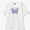 Needles x Kae Tanaka S/S Crew Neck Tee - Off White - Poly Jersey / KT Papillon