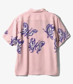 Needles x Kae Tanaka S/S One-Up Shirt - Old Rose - KT Papillon