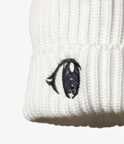 Needles x Kae Tanaka Watch Cap - Off White - KT Eyes Emb.