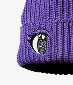 Needles x Kae Tanaka Watch Cap - Purple - KT Eyes Emb.