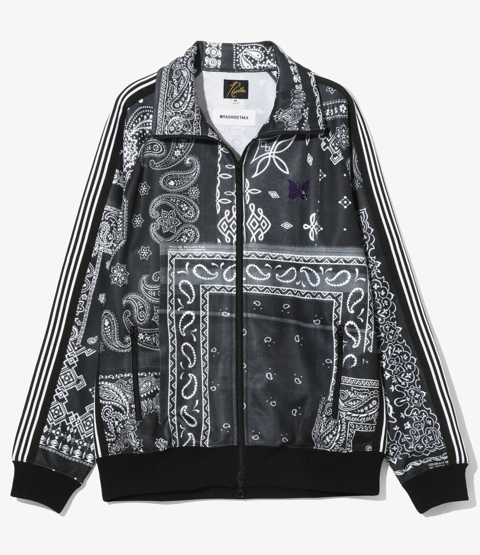 Needles x MIYAGIHEDTAKA - Track Jacket - Black - Bandana Print