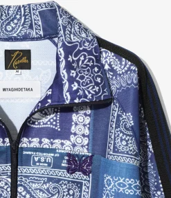 Needles x MIYAGIHEDTAKA - Track Jacket - Navy - Bandana Print