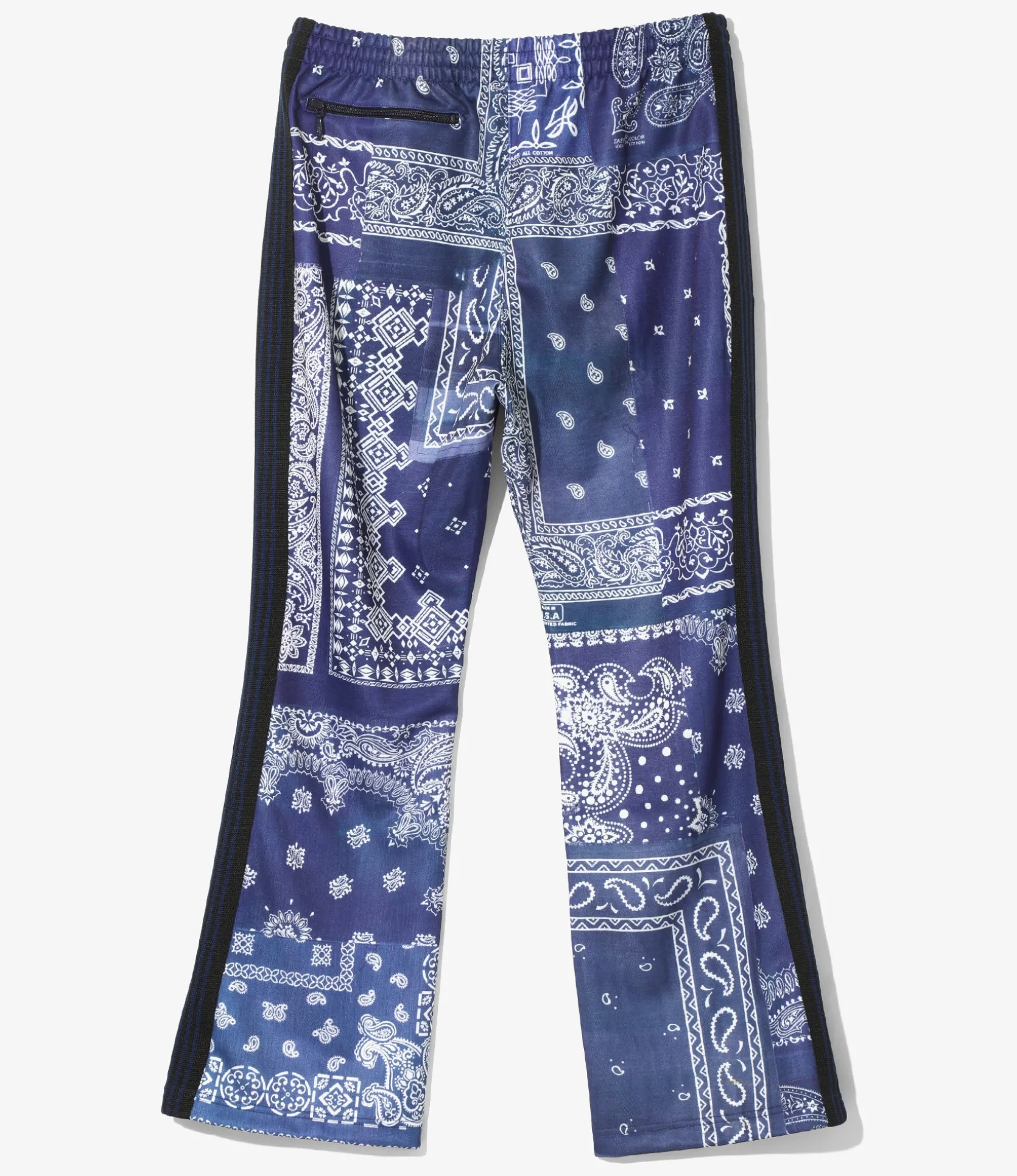 Needles x MIYAGIHEDTAKA - Boot-Cut Track Pant - Navy - Bandana Print