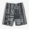 Needles x MIYAGIHIDETAKA - Track Shorts - Black - Bandana Print