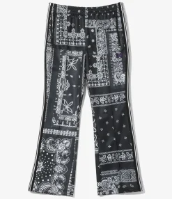 Needles x MIYAGIHIDETAKA - Boot-Cut Track Pant - Black - Bandana Print