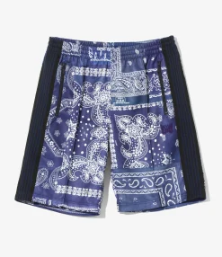 Needles x MIYAGIHIDETAKA - Track Shorts - Navy - Bandana Print