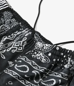 Needles x MIYAGIHIDETAKA - Track Shorts - Black - Bandana Print