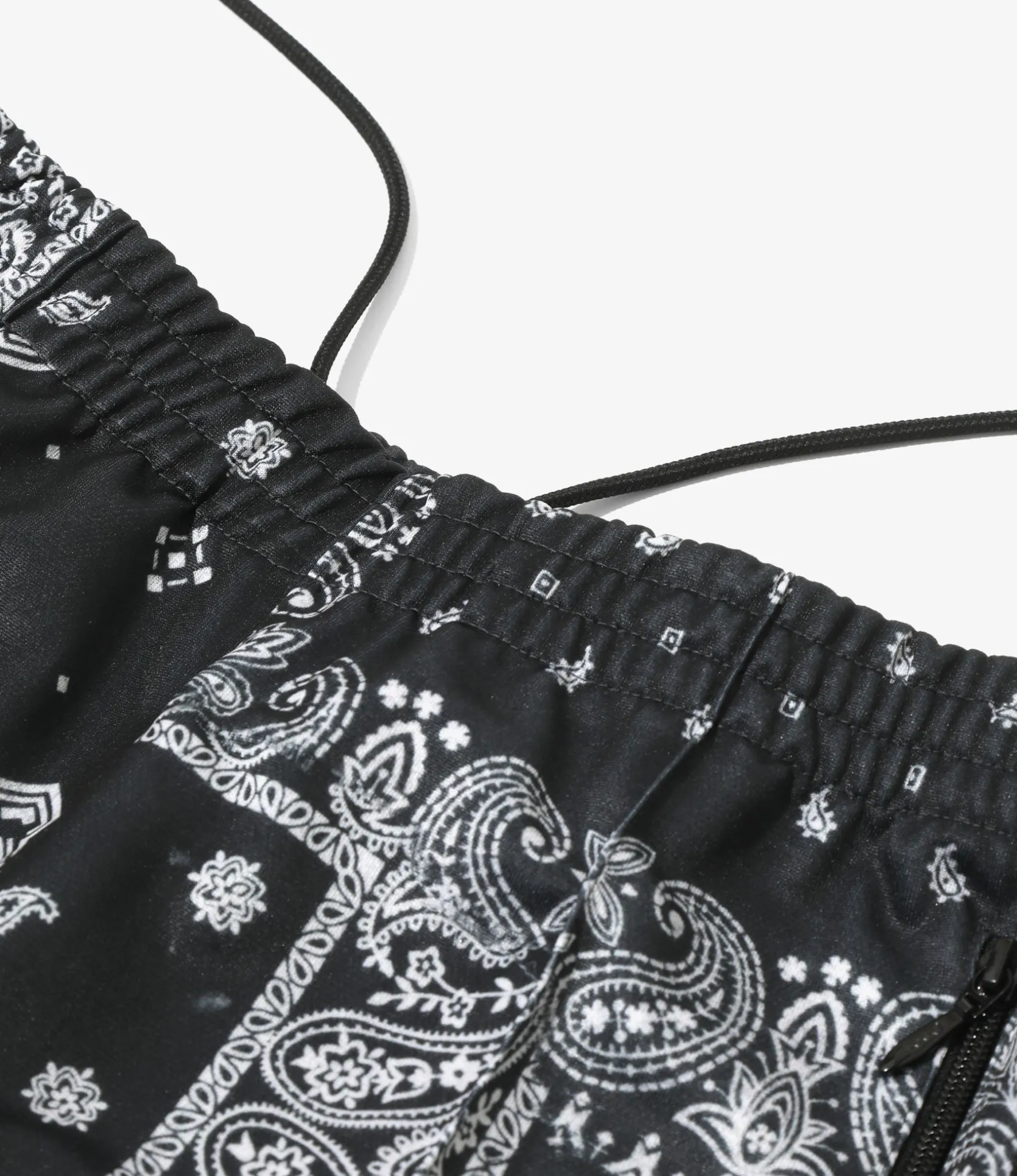 Needles x MIYAGIHIDETAKA - Boot-Cut Track Pant - Black - Bandana Print