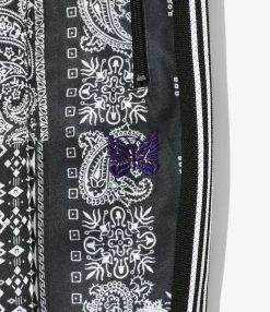 Needles x MIYAGIHIDETAKA - Boot-Cut Track Pant - Black - Bandana Print