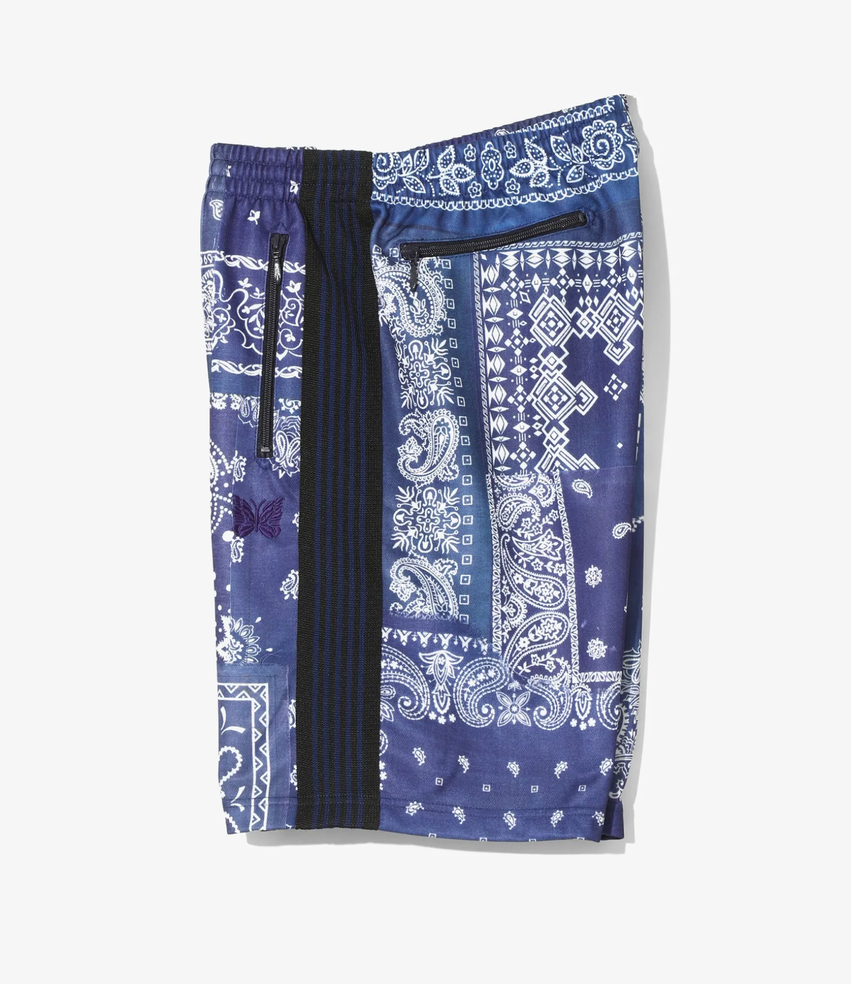 Needles x MIYAGIHIDETAKA - Track Shorts - Navy - Bandana Print