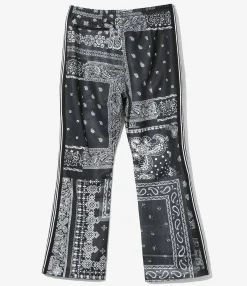 Needles x MIYAGIHIDETAKA - Boot-Cut Track Pant - Black - Bandana Print