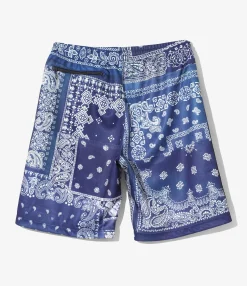 Needles x MIYAGIHIDETAKA - Track Shorts - Navy - Bandana Print