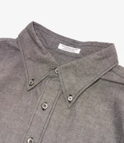 Nepenthes Special - Ivy BD Shirt - Grey Cotton Chambray