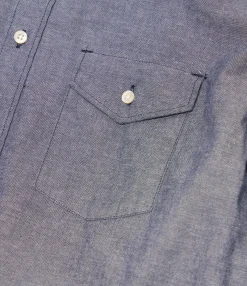 Nepenthes Special - Ivy BD Shirt - Indigo Cotton Chambray