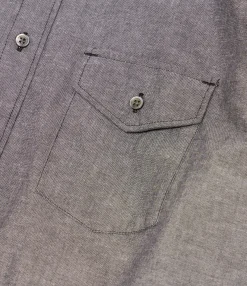 Nepenthes Special - Ivy BD Shirt - Grey Cotton Chambray