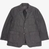 Nepenthes Special - Ivy Blazer - Charcoal Poly Wool Printed Herringbone