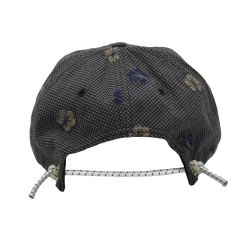 NLA x WHR - Cord Hat - Charcoal Cotton Floral Houndstooth