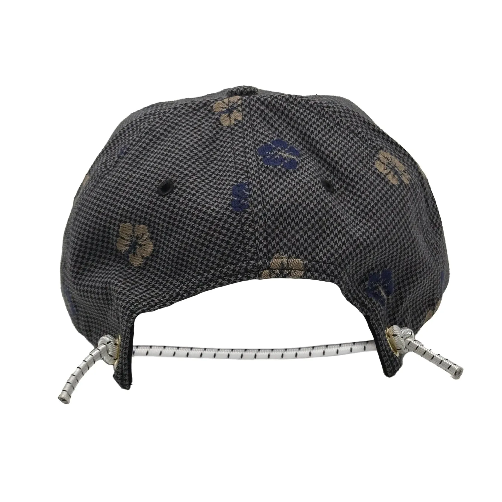 NLA x WHR - Cord Hat - Charcoal Cotton Floral Houndstooth