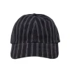 NLA x WHR - Cord Hat - Navy Regimental Stripe Printed Corduroy