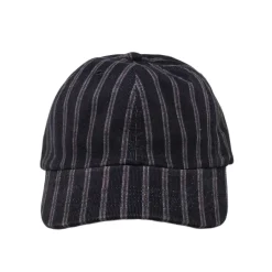 NLA x WHR - Cord Hat - Navy Regimental Stripe Printed Corduroy